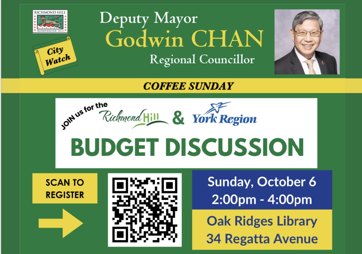 City Watch Coffee Sunday - Sunday October 6 2:00 PM to 4:00 PM Oak Ridges Library 34 Regatta Avenue - Operating Budget How the tax dollar is spent Tax Rate Increase